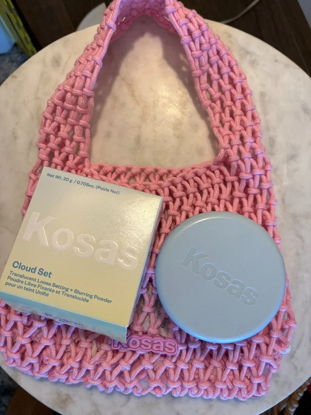 Kosas Cloud Set Translucent Candy Rose Ultra Transparent Powder w/ Bag NEW